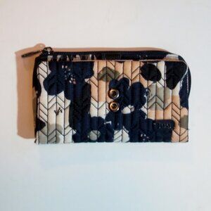 Muti-colored foldover wallet by Lug Tram, many pockets.